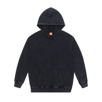 High Street Washed Distressed Series Craft Hooded Sweatshirt 3