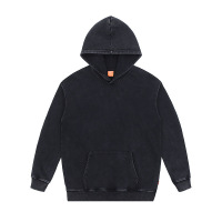 High Street Washed Distressed Series Craft Hooded Sweatshirt 3