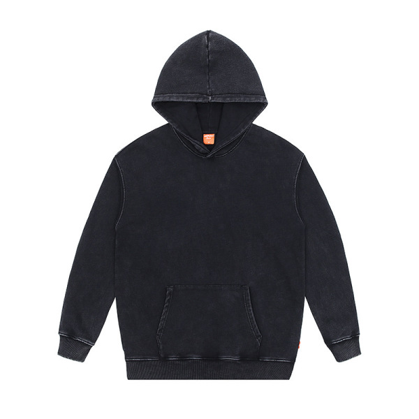 High Street Washed Distressed Series Craft Hooded Sweatshirt 3