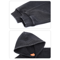 High Street Washed Distressed Series Craft Hooded Sweatshirt 3