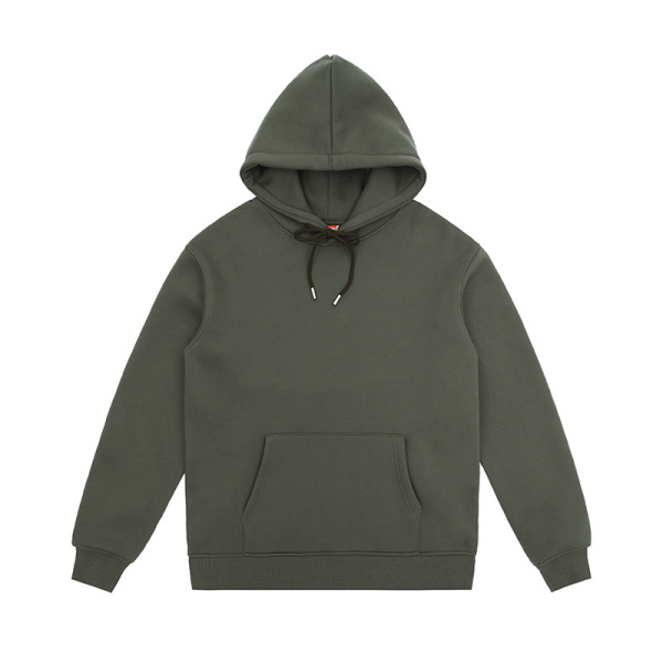 Plush loose solid color round neck sweatshirt for men couples 5