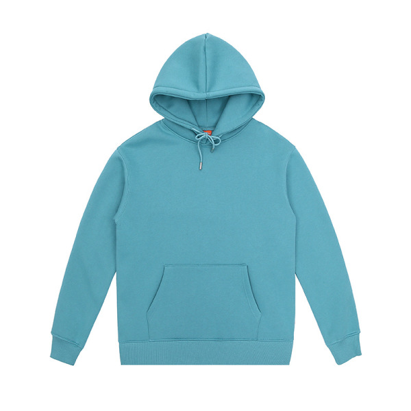 Plush loose solid color round neck sweatshirt for men couples 5