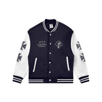 Contrast color loose printed jacket baseball jacket 14