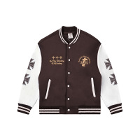 Contrast color loose printed jacket baseball jacket 14