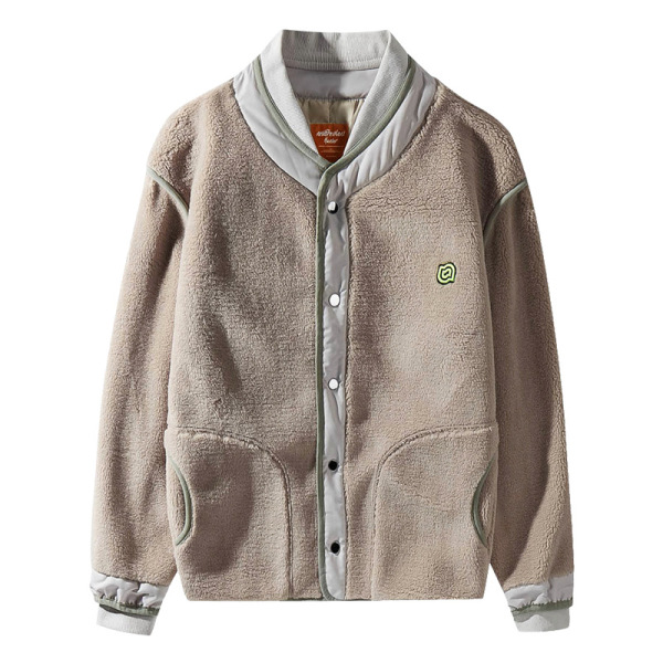 Lambswool Plush Sweater Cardigan Thick Long Sleeve Loose Jacket 15