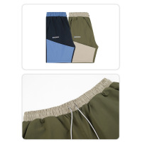 Contrast color loose sports casual straight shorts 27