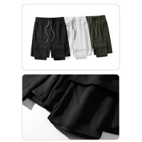 Loose and slim sports casual pants cotton lace-up shorts 24