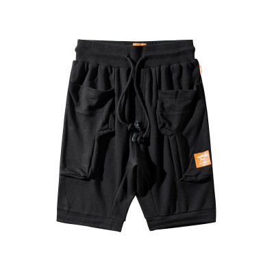 Pure cotton loose straight-leg big pocket shorts 28