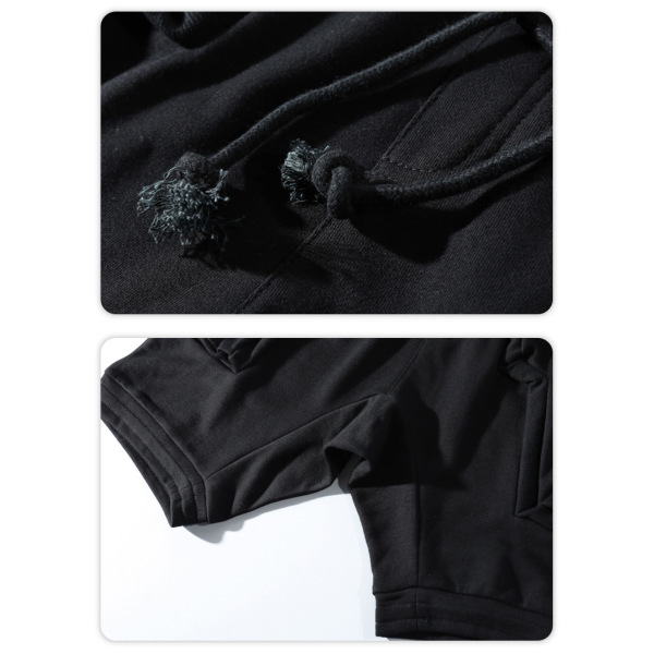 Pure cotton loose straight-leg big pocket shorts 28