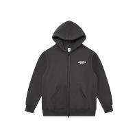 Zip-up Jacket Loose Fit Printed Hooded Sweatshirt 17