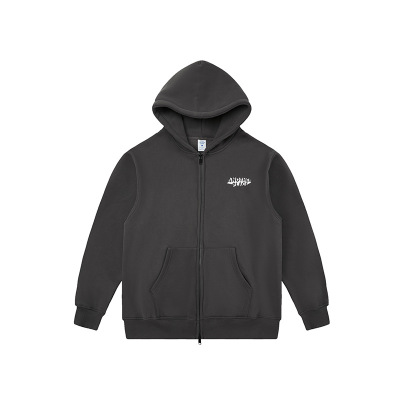Zip-up Jacket Loose Fit Printed Hooded Sweatshirt 17