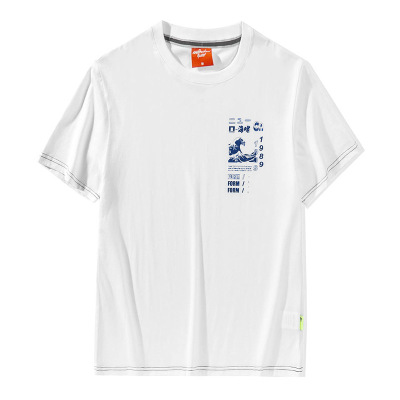 Chinese style short-sleeved T-shirt with simple print and versatile 37