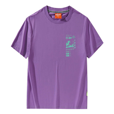 Chinese style short-sleeved T-shirt with simple print and versatile 37