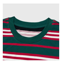 Contrast striped long-sleeved T-shirt with loose round neck 48