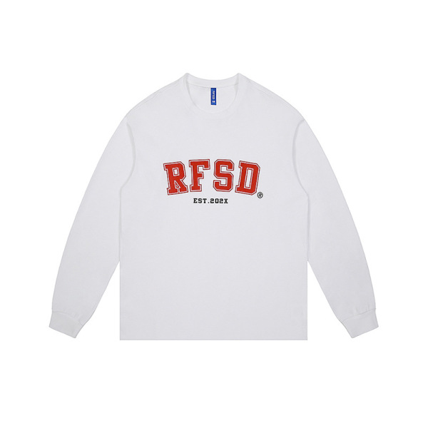 Double yarn loose long sleeve T-shirt top 43