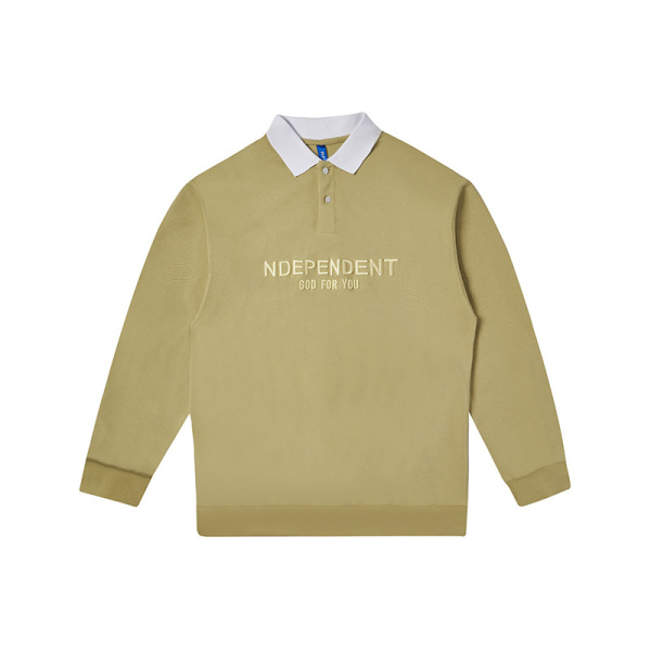 Embroidered POLO long-sleeved casual letter embroidered top 44