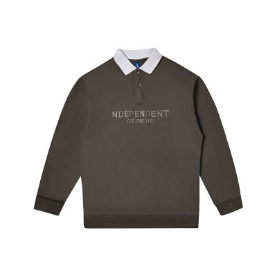 Embroidered POLO long-sleeved casual letter embroidered top 44