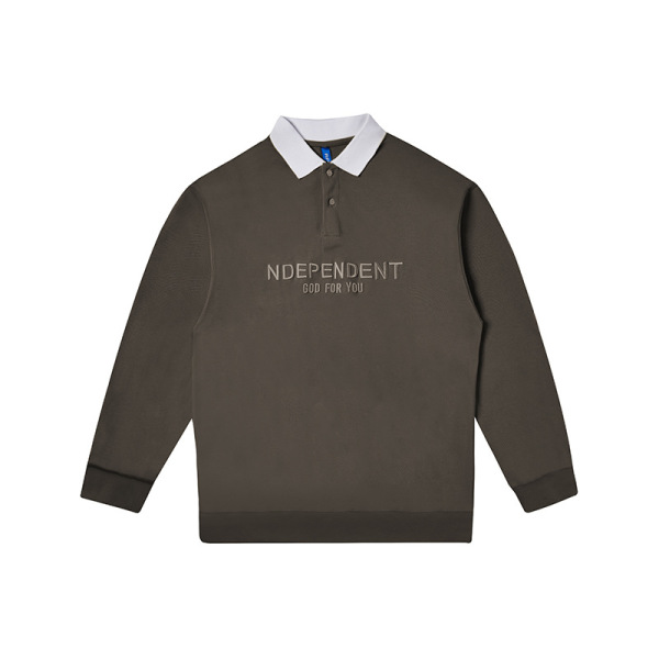 Embroidered POLO long-sleeved casual letter embroidered top 44