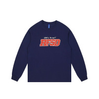 Printed long-sleeved T-shirt with loose round neck 42