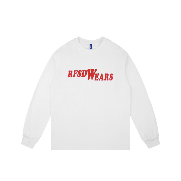 Round Neck Long Sleeve T-shirt Couple Print Long Sleeve Loose 46