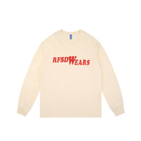 Round Neck Long Sleeve T-shirt Couple Print Long Sleeve Loose 46