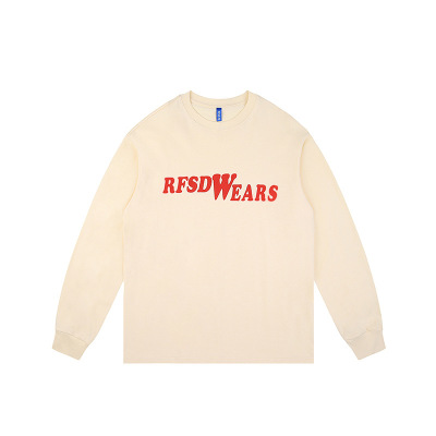 Round Neck Long Sleeve T-shirt Couple Print Long Sleeve Loose 46