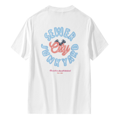 Short-sleeved T-shirt with letter print, simple and loose style 36