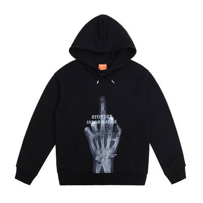 Sweatshirt Jacket Skull Finger Print Casual Personalized Hooded Hoodie 50