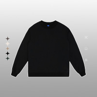 Terry solid color loose round neck sweatshirt 56