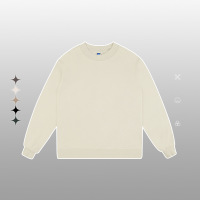 Terry solid color loose round neck sweatshirt 56