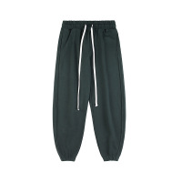 Terry Street Loose Solid Color Cuffed Sweatpants 32