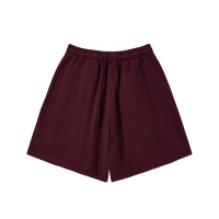 Thickened fleece hooded solid color sweatshirt shorts 31