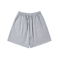 Thickened fleece hooded solid color sweatshirt shorts 31