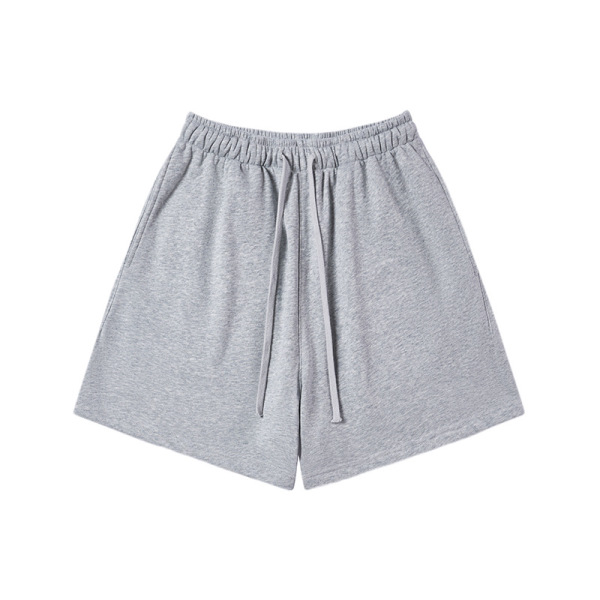 Thickened fleece hooded solid color sweatshirt shorts 31