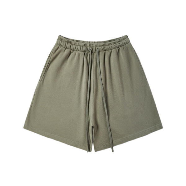 Thickened fleece hooded solid color sweatshirt shorts 31