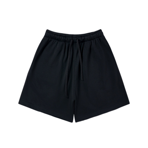 Thickened fleece hooded solid color sweatshirt shorts 31