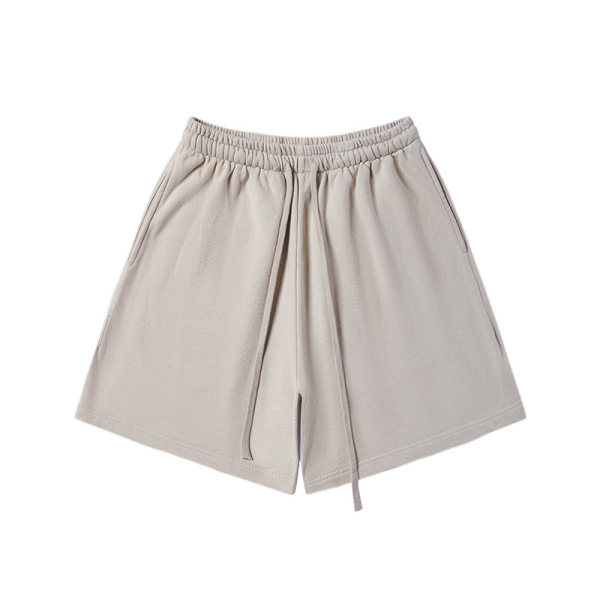 Thickened fleece hooded solid color sweatshirt shorts 31